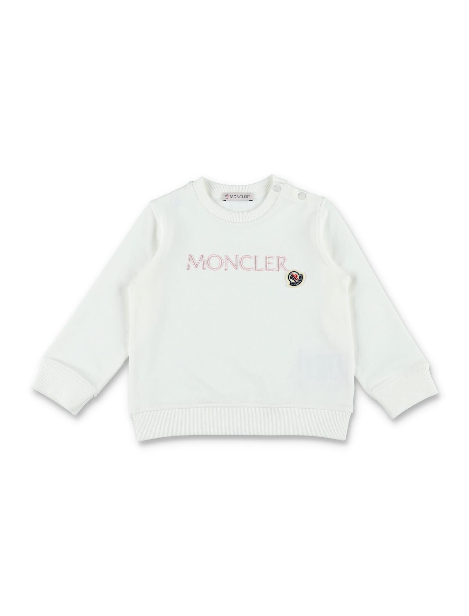 moncler kid - embroidered logo coton sweatshirt