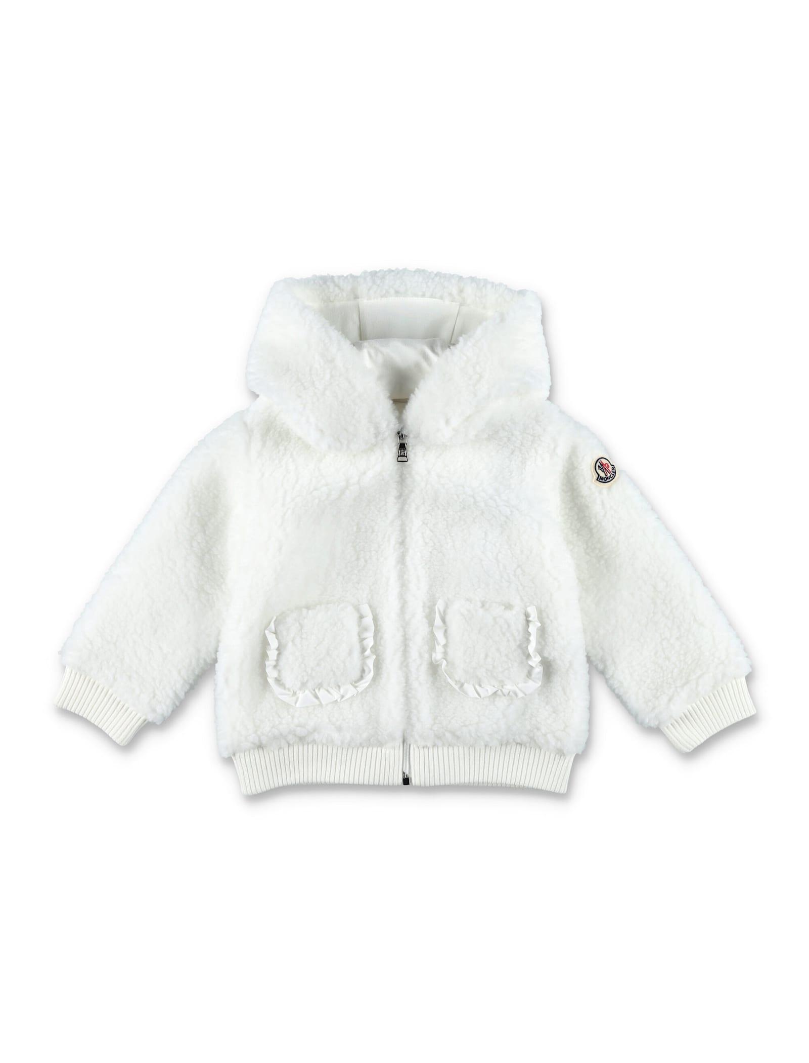 moncler kid - teddy zip-up hoodie
