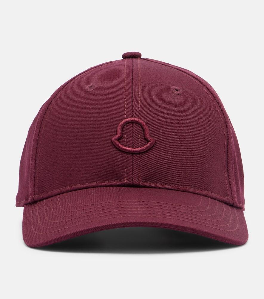 moncler logo cotton canvas baseball cap