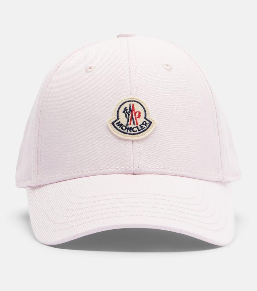 moncler logo cotton gabardine baseball cap