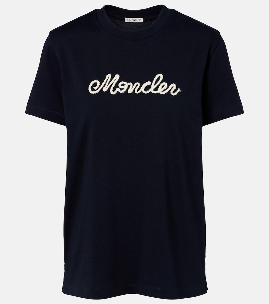 moncler logo cotton jersey t-shirt