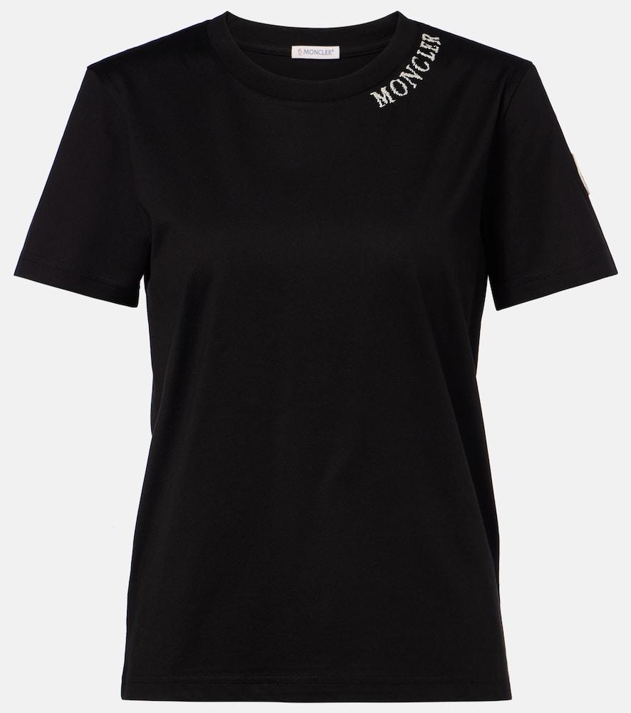 moncler logo cotton jersey t-shirt