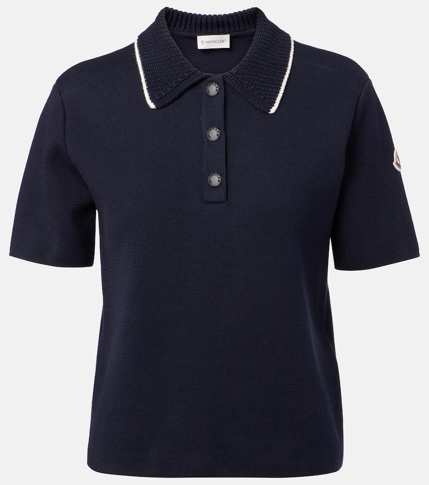 moncler logo cotton polo shirt