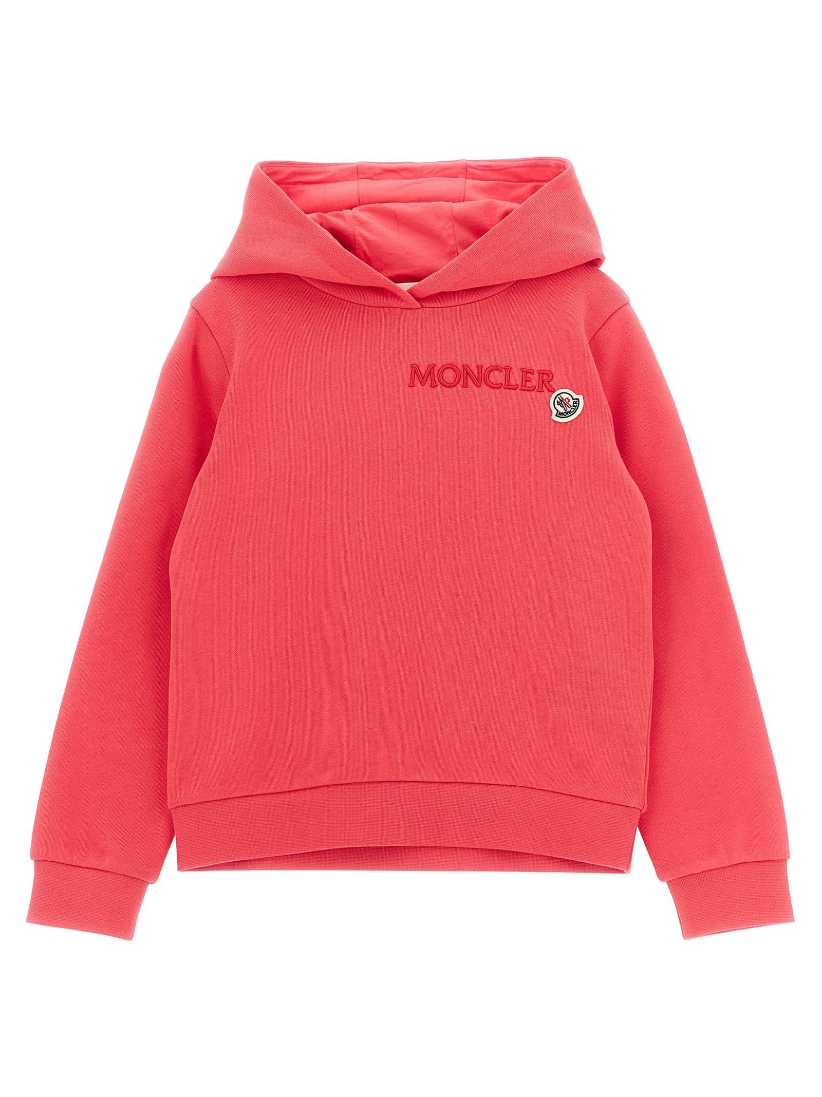moncler logo embroidery hoodie