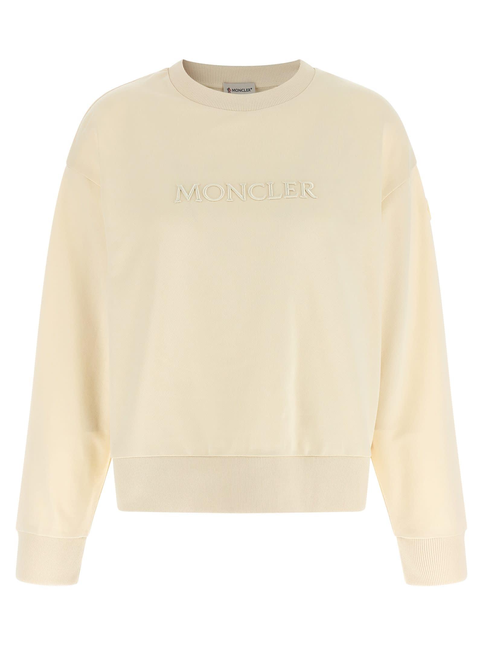 moncler logo embroidery sweatshirt