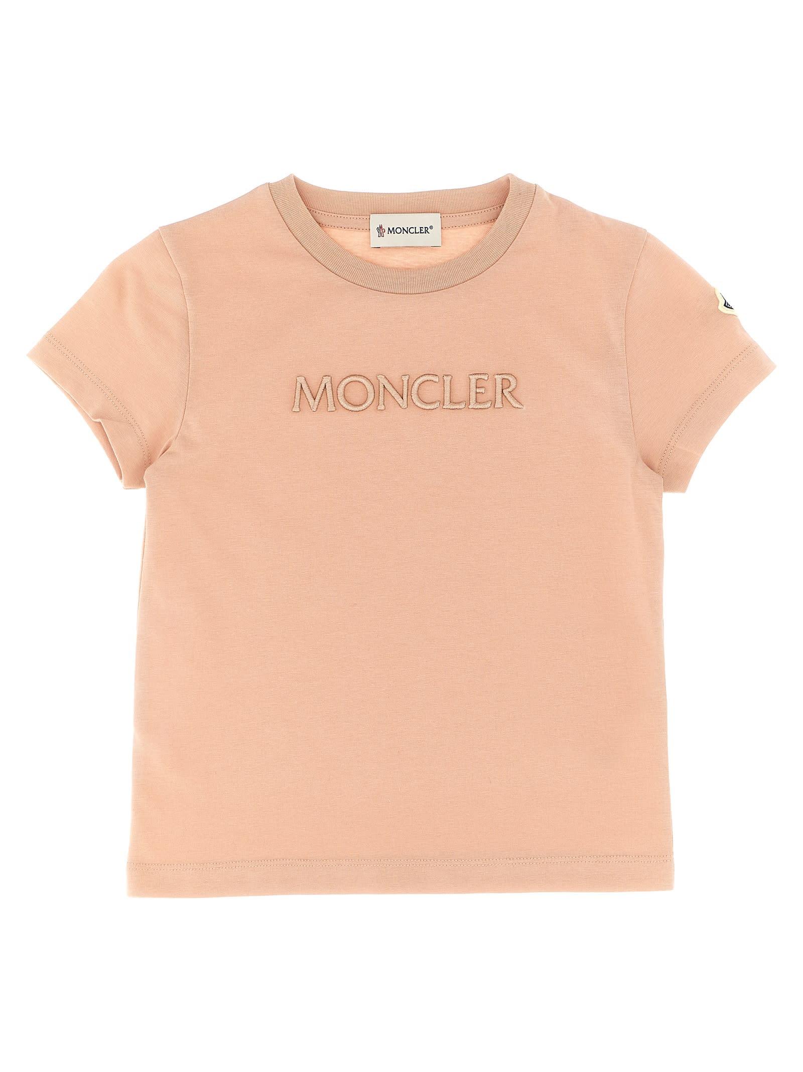 moncler logo embroidery t-shirt