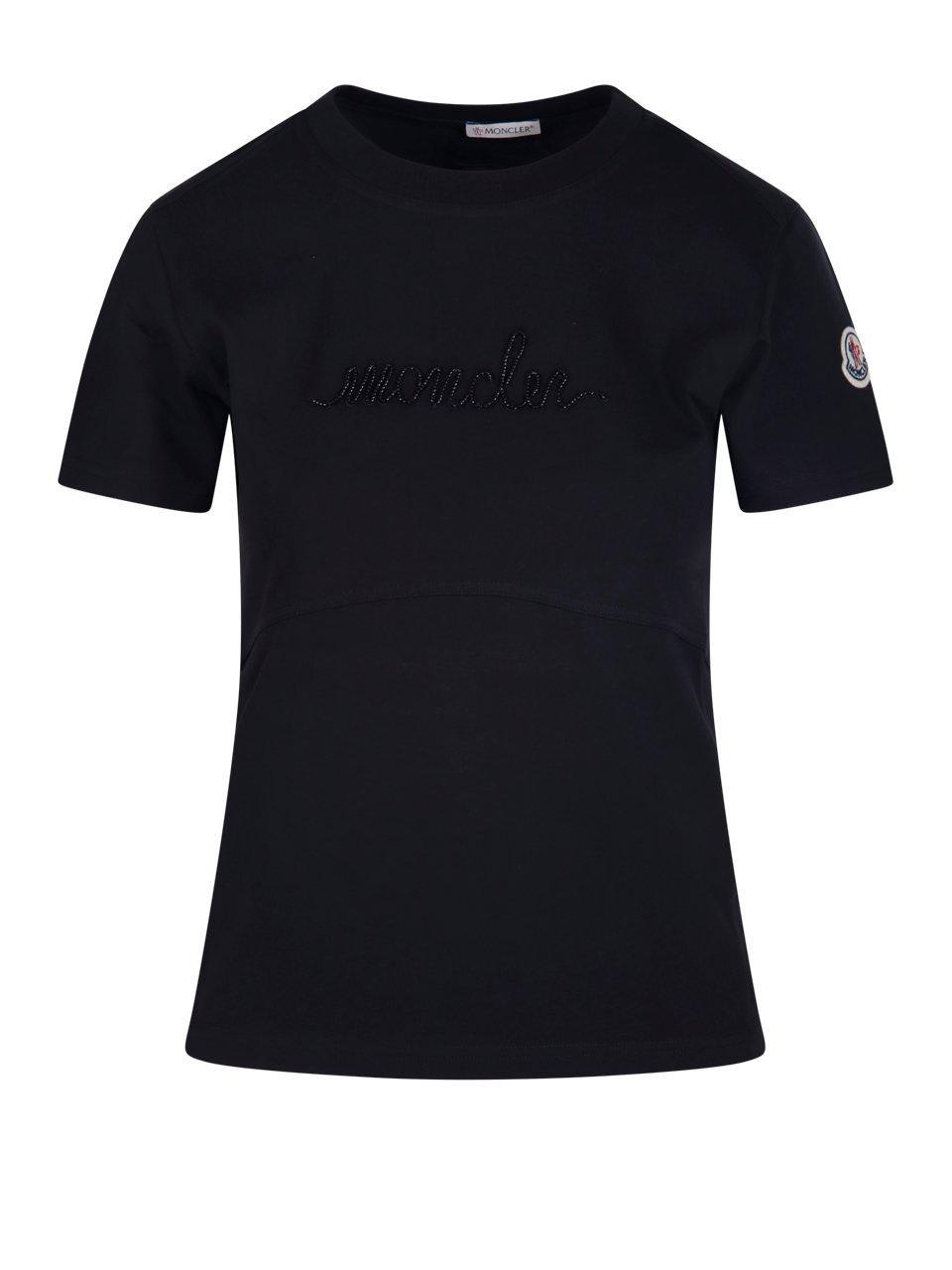 moncler logo patch crewneck t-shirt