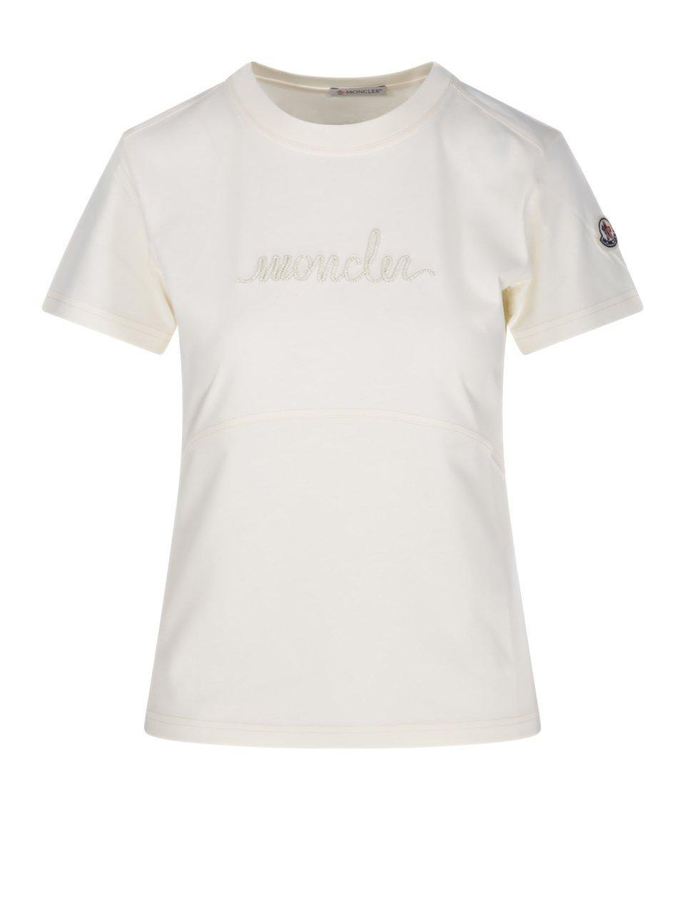 moncler logo patch crewneck t-shirt