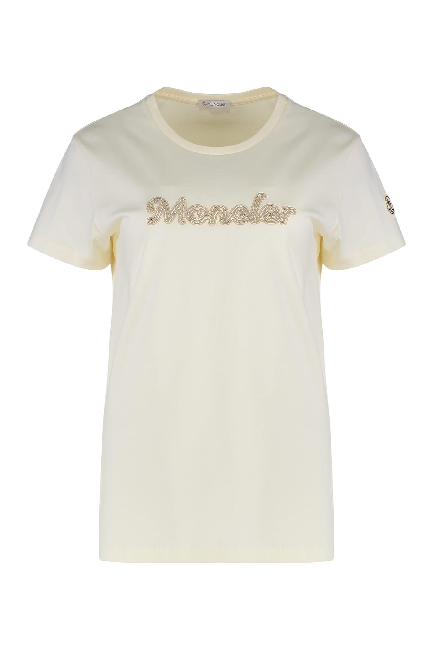 moncler logo print t-shirt