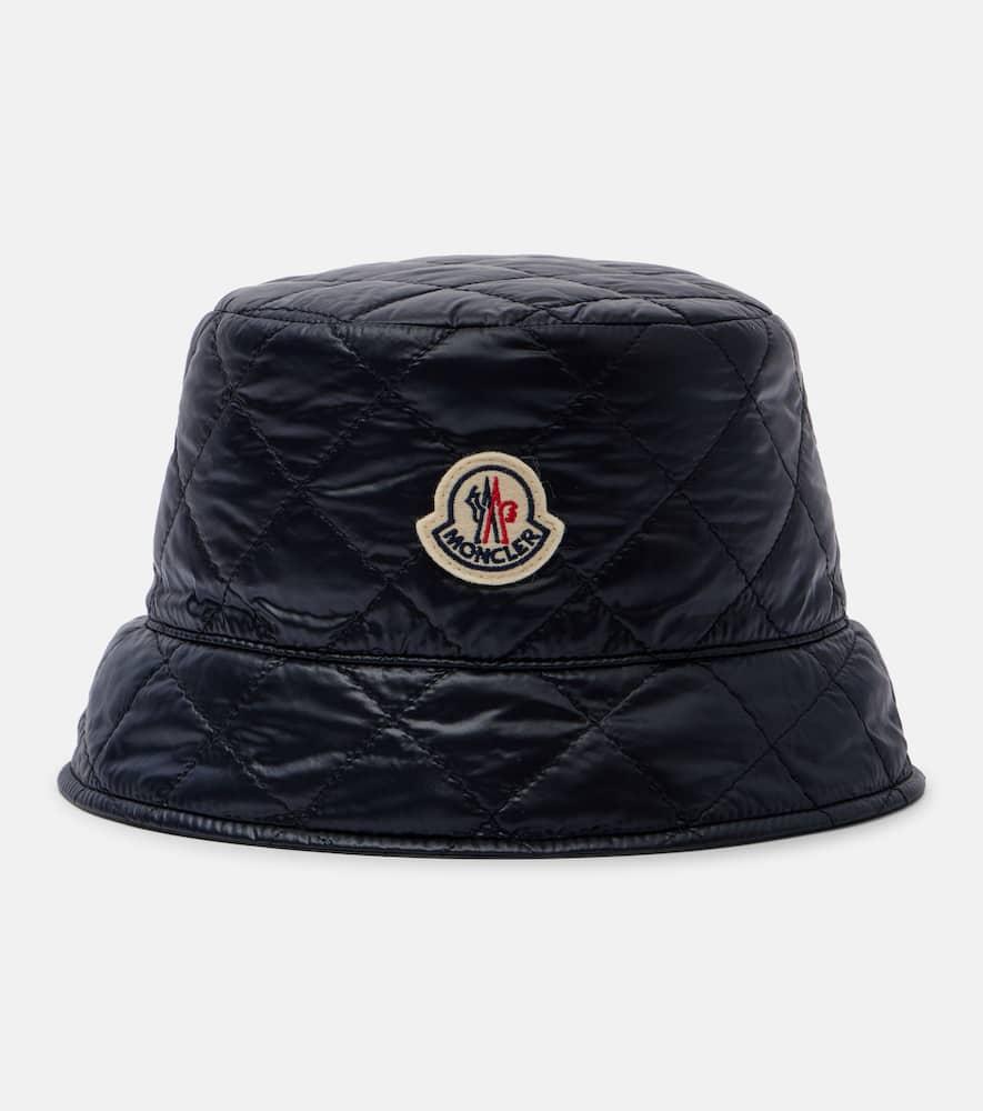 moncler logo quilted bucket hat