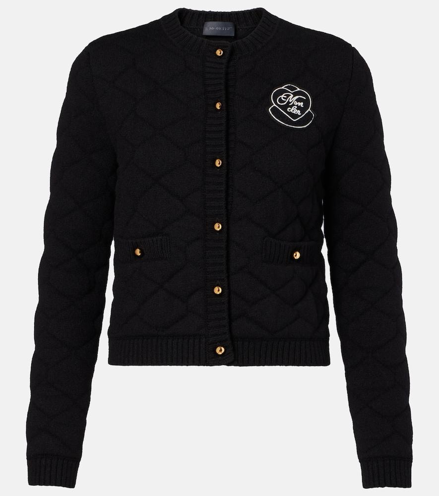 moncler logo quilted wool