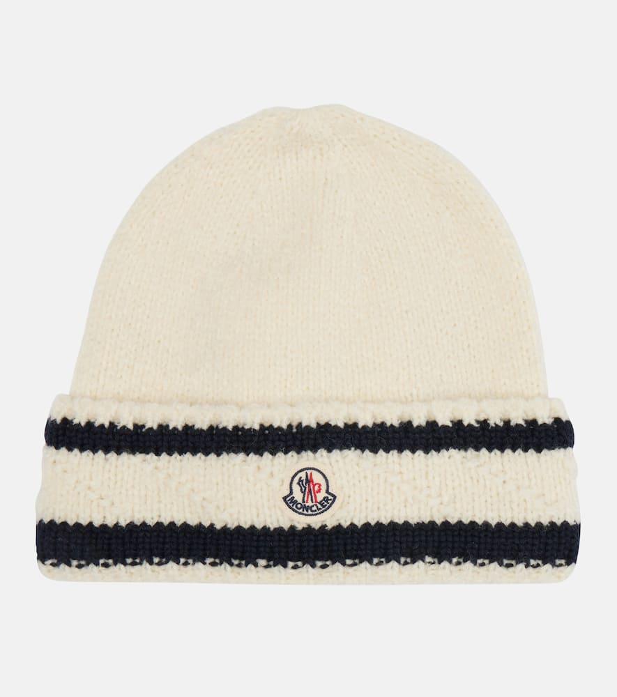 moncler logo striped wool