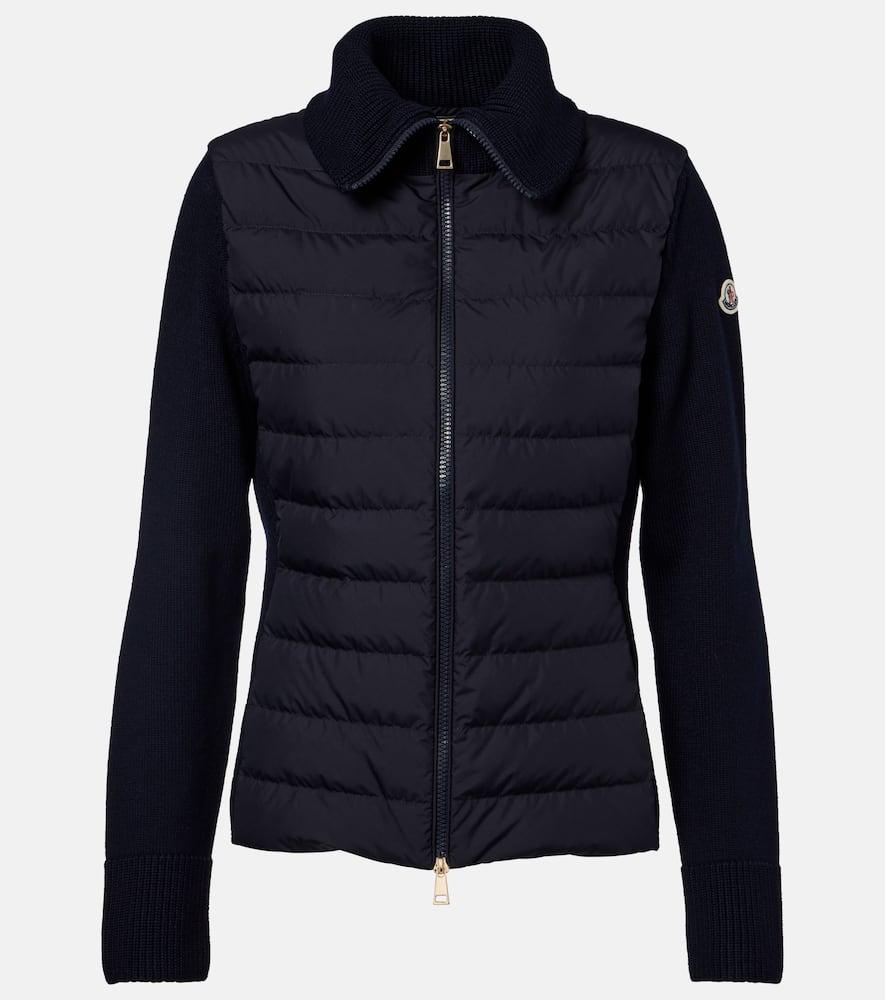 moncler paneled quilted down jacket