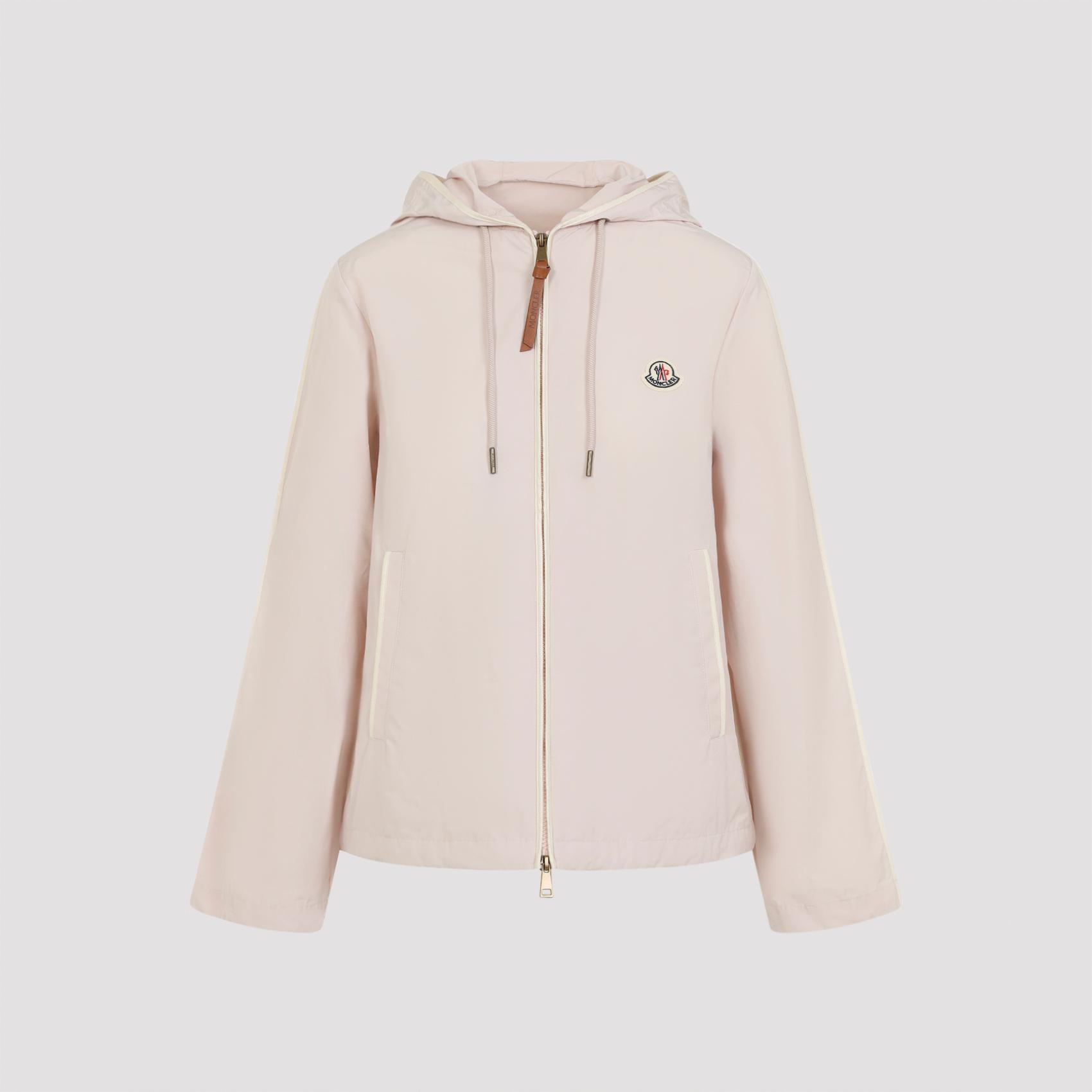moncler sarracenia jacket nude & neutrals polyester cotton wintercoat - women