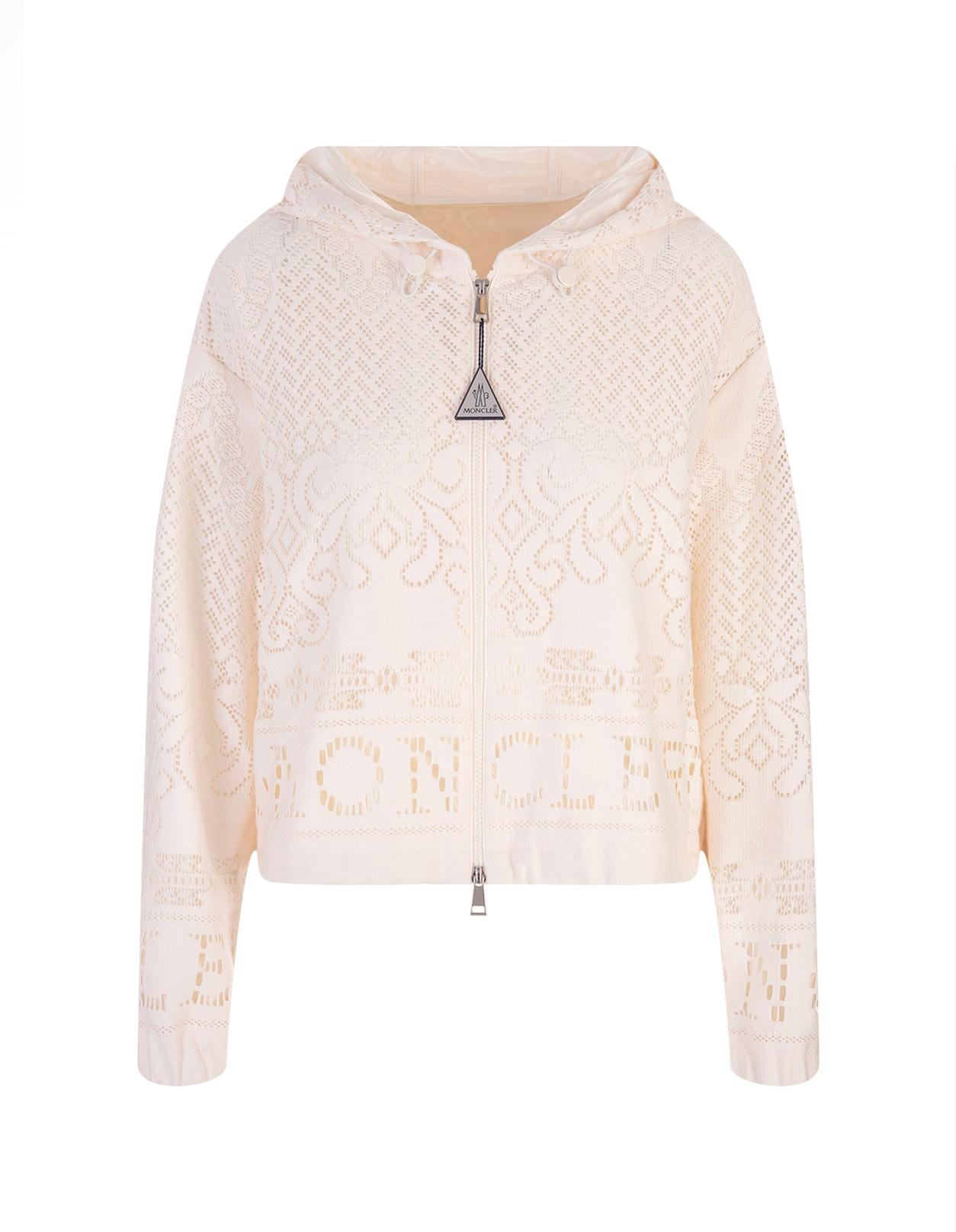 moncler sebaste pattern perforated hooded jacket