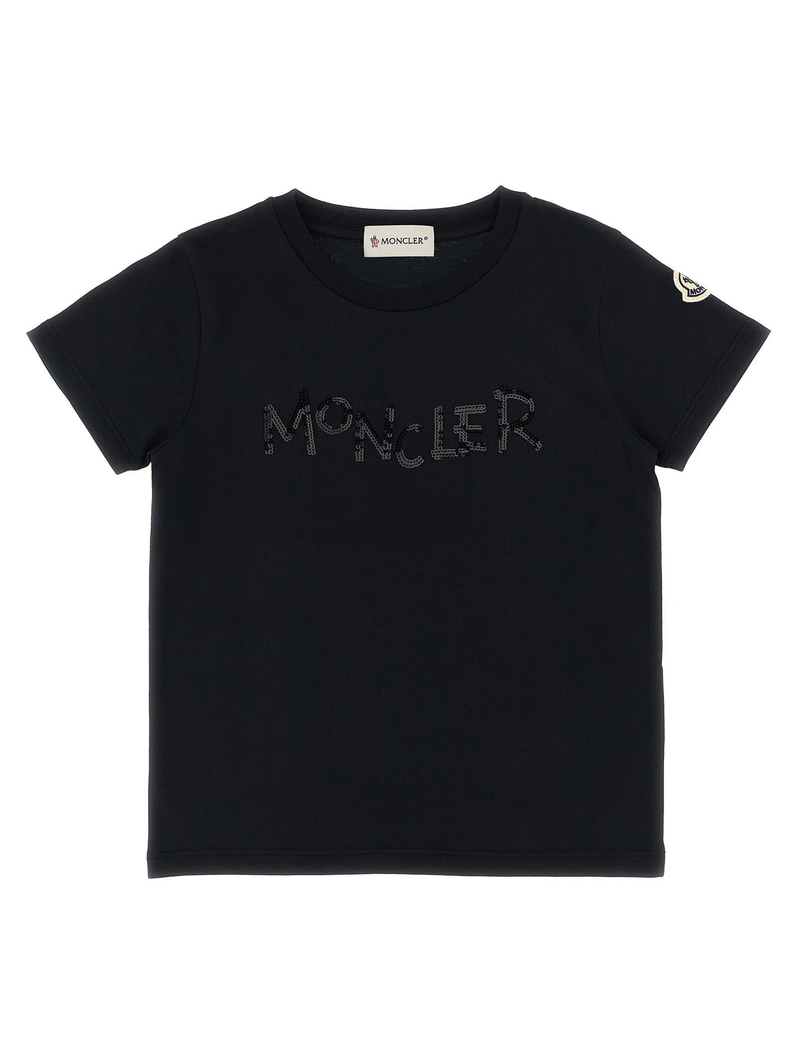 moncler sequins logo t-shirt