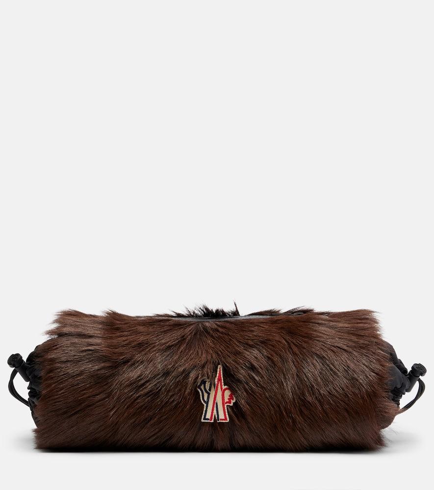 moncler shearling clutch