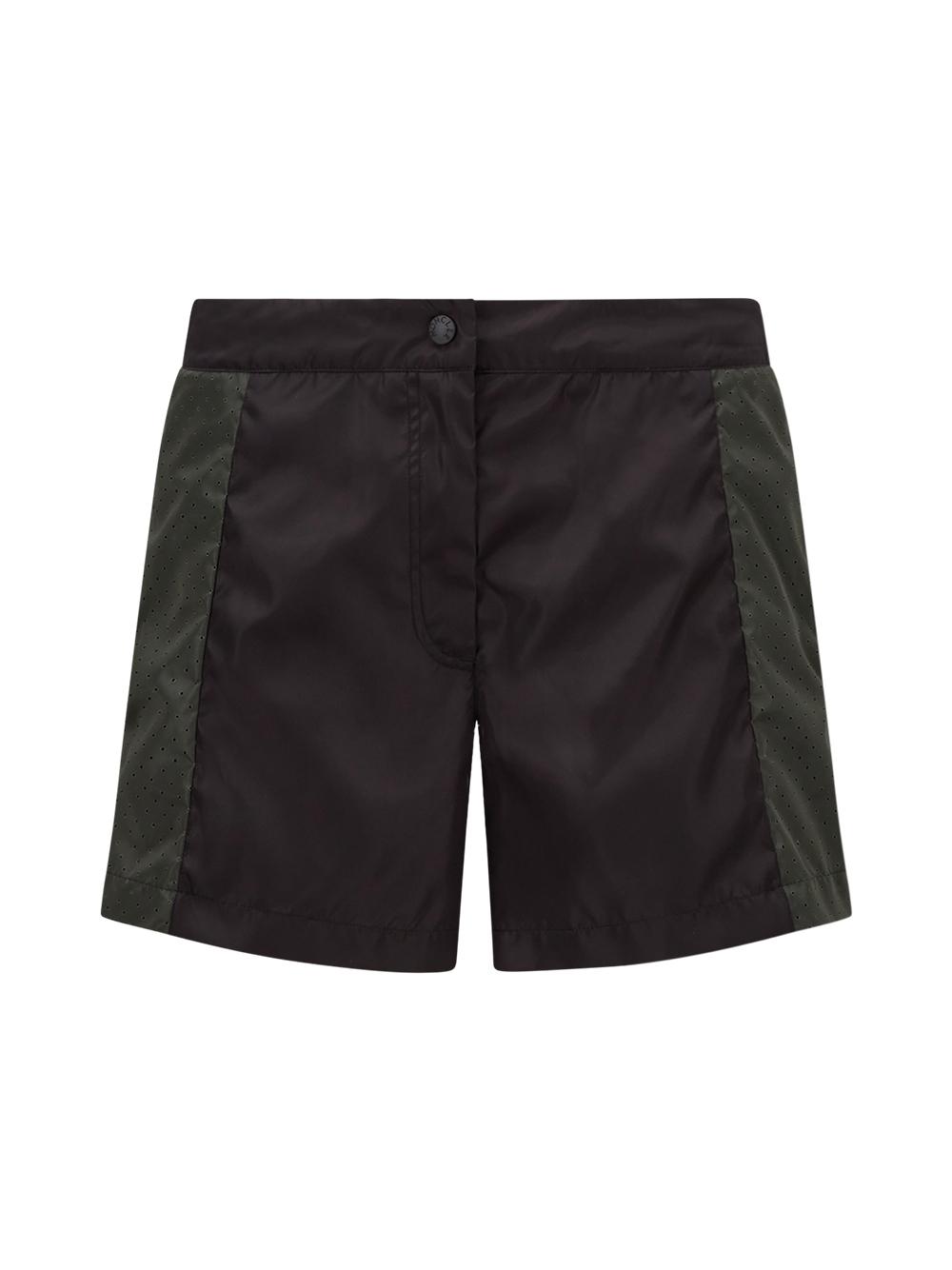 moncler shorts black polyamide - women