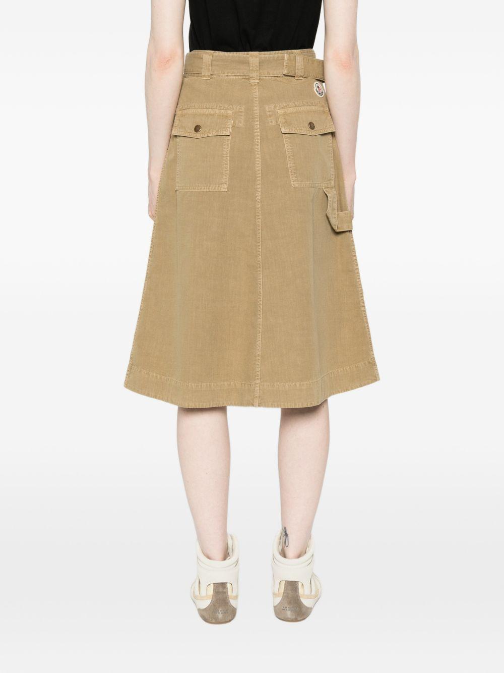 moncler skirts beige cotton - women