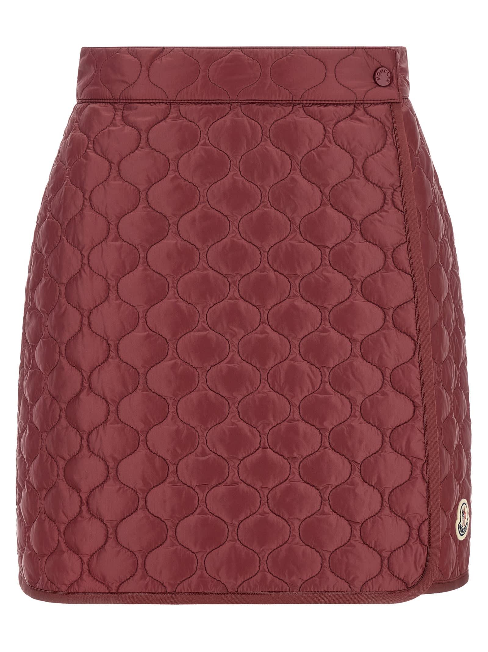moncler square quilting skirt