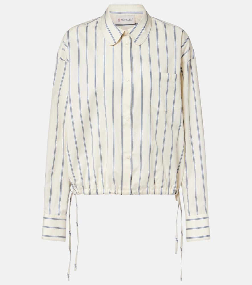 moncler striped cotton and silk shirt