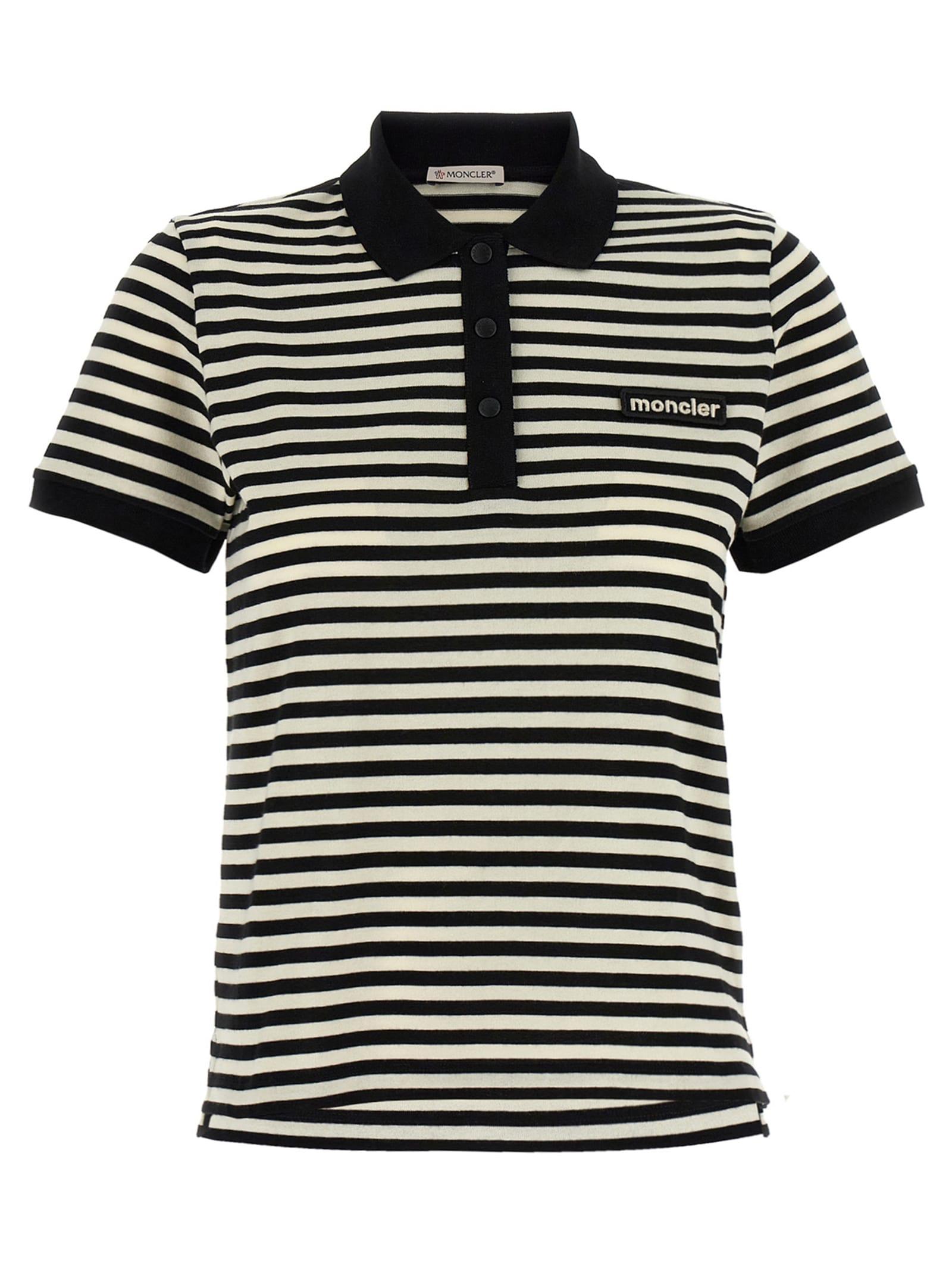 moncler striped polo shirt