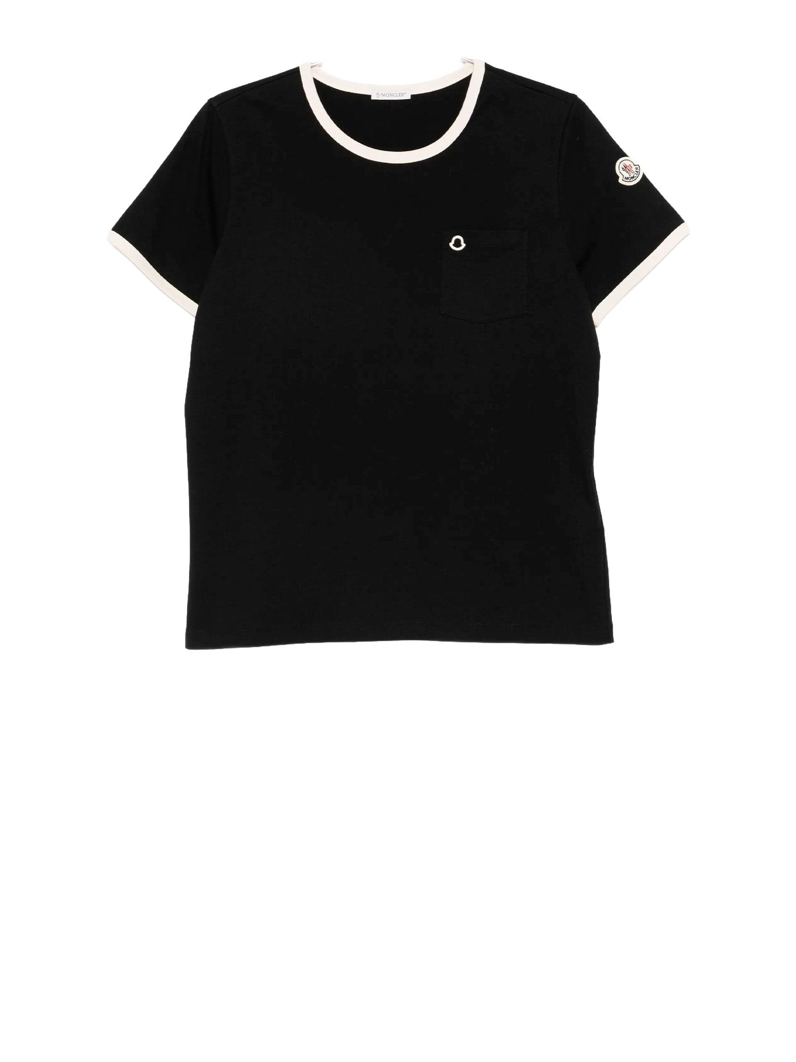 moncler t-shirts and polos black