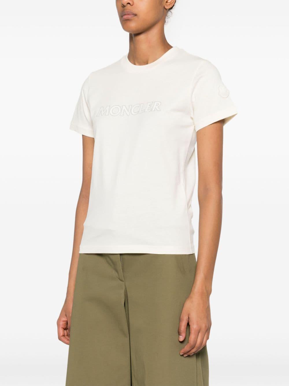 moncler t-shirts and polos white cotton - women