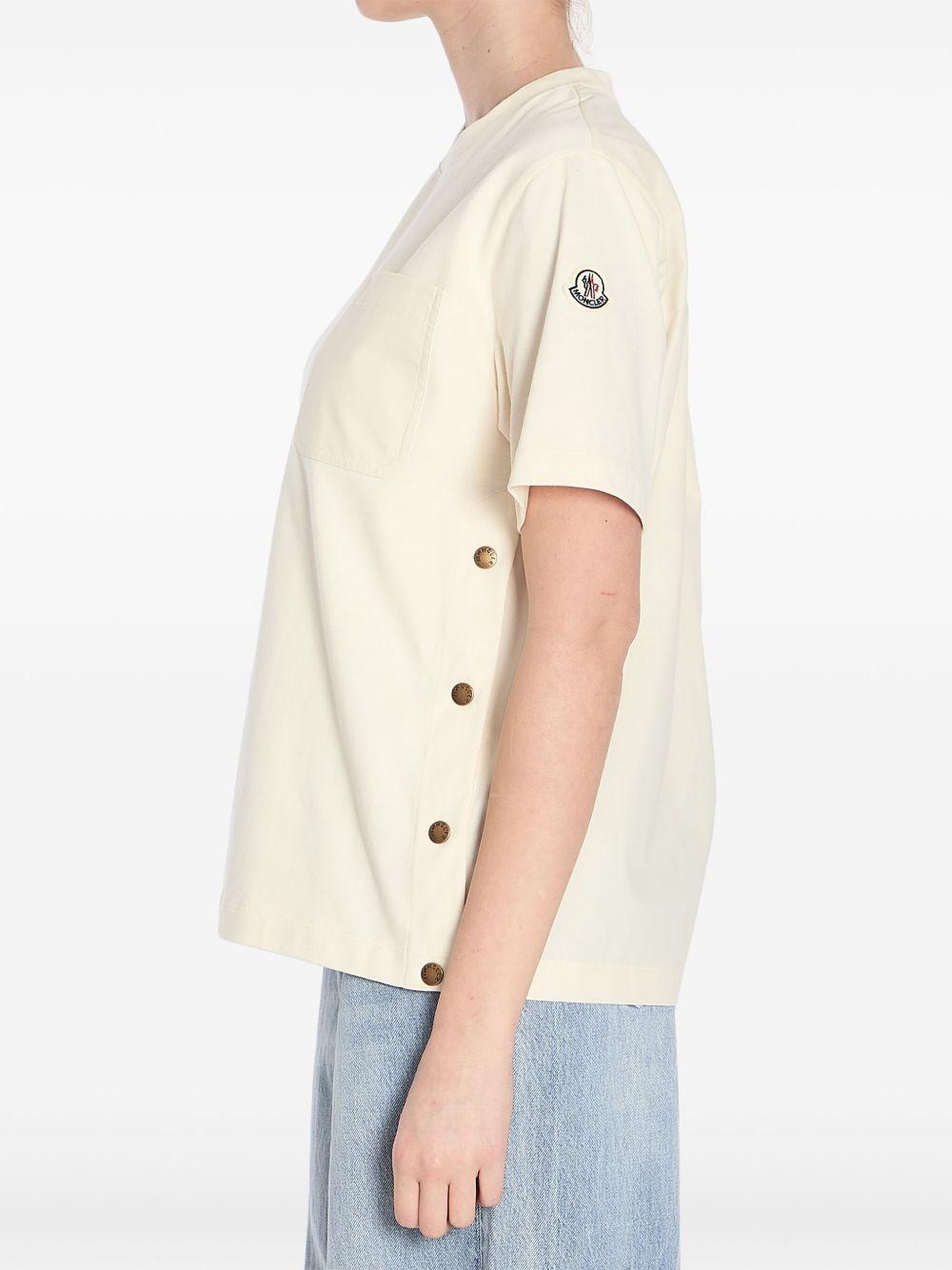 moncler t-shirts and polos white cotton - women
