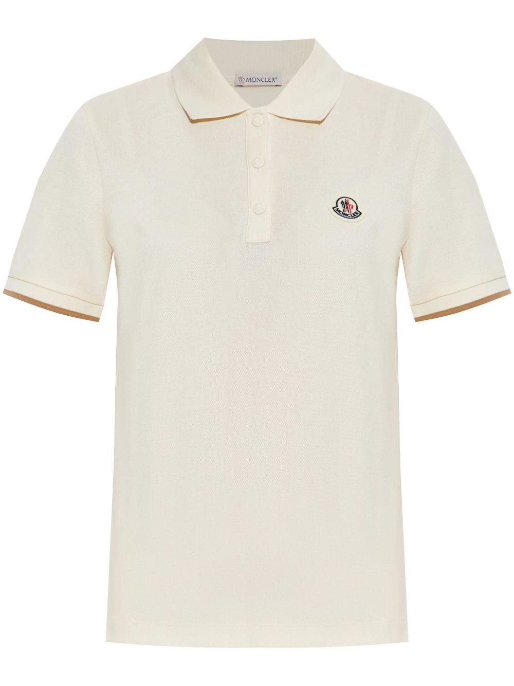 moncler t-shirts and polos white cotton - women