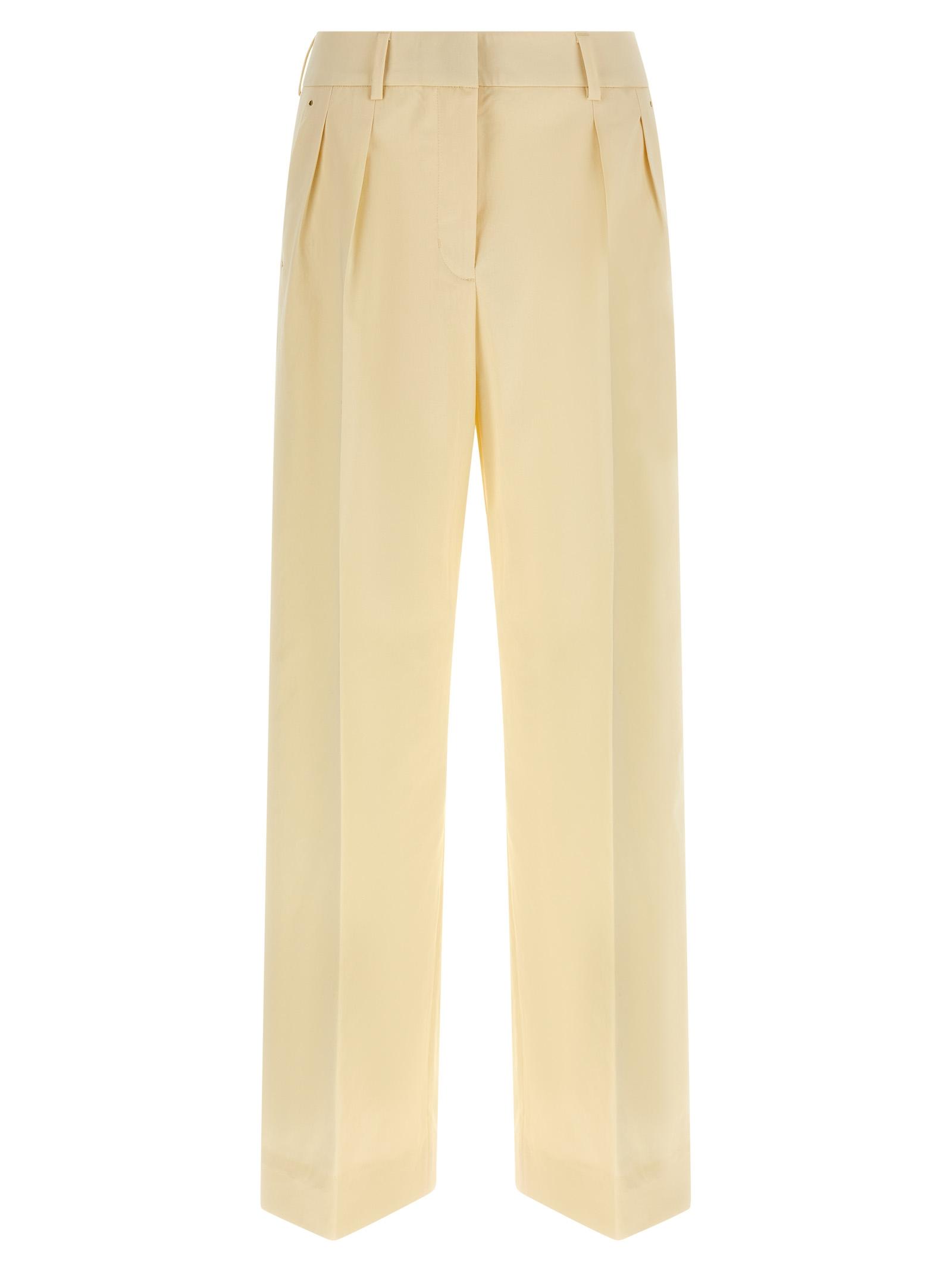 moncler tailored trousers beige cotton pant - women