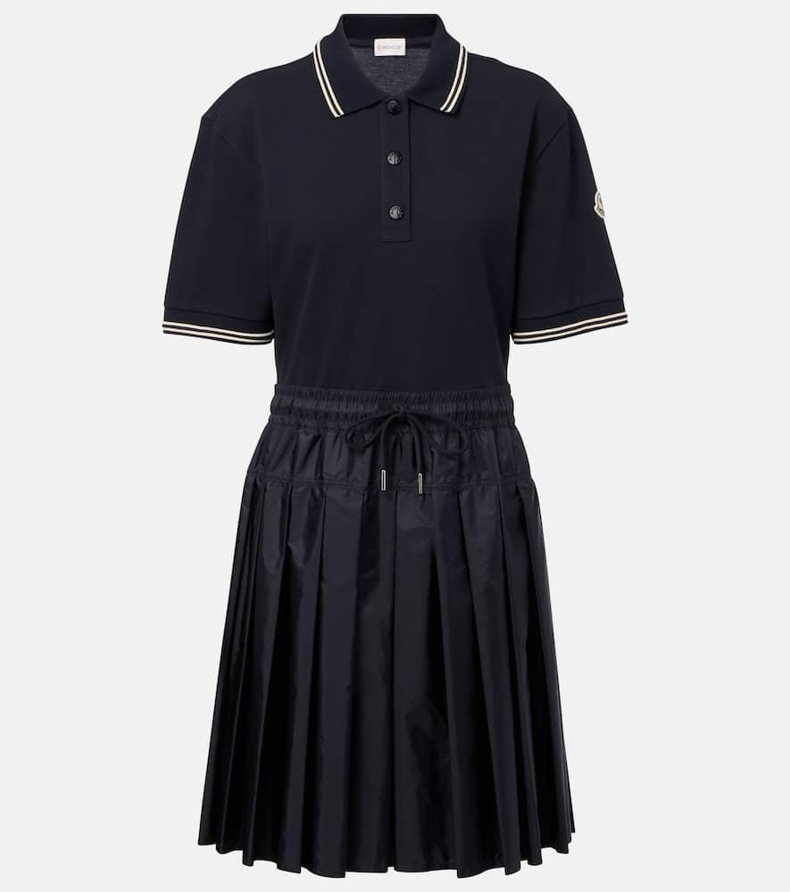 moncler technical cotton polo dress