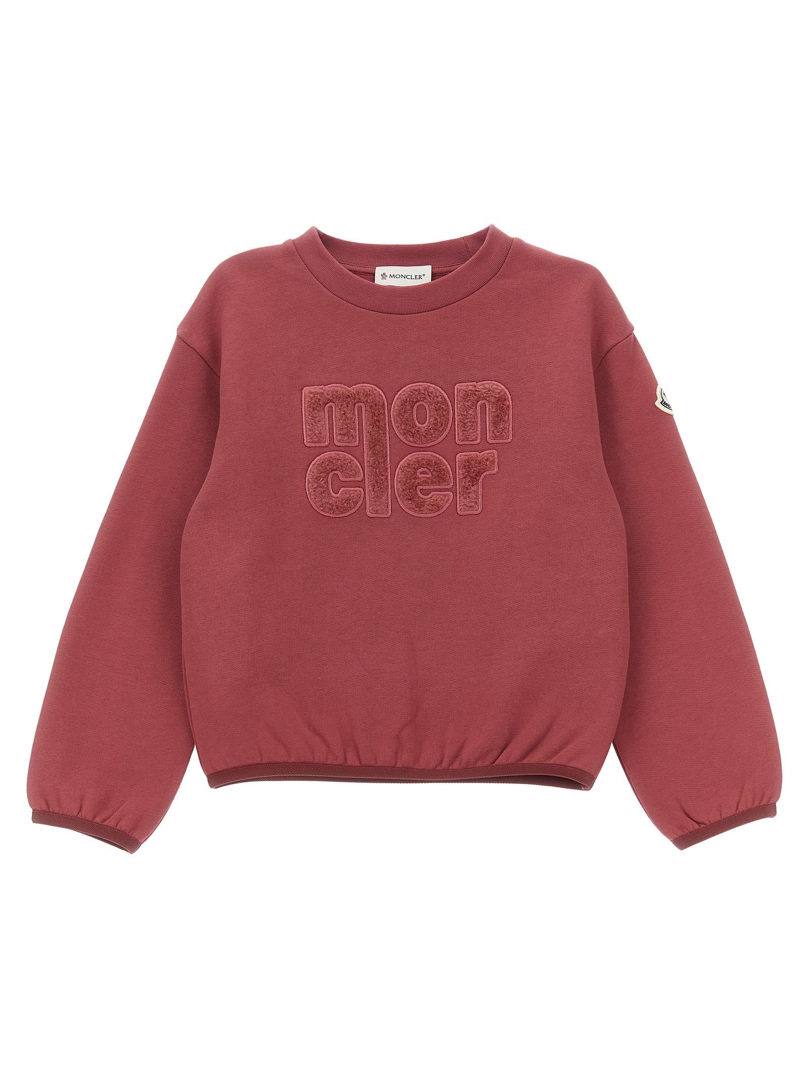 moncler teddy logo sweatshirt
