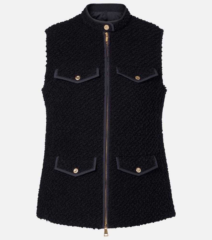 moncler virgin wool bouclé vest