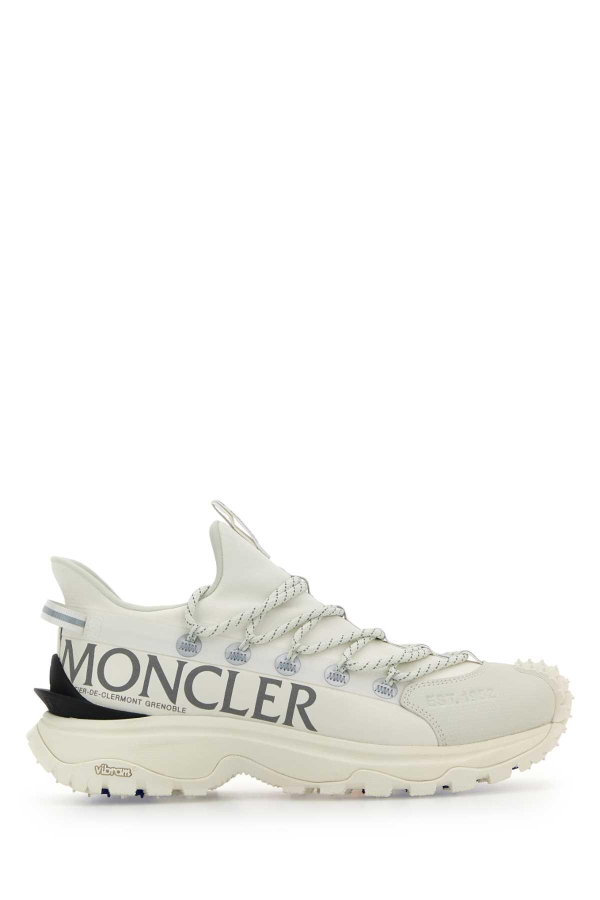 moncler white canvas trailgrip lite 2 sneakers