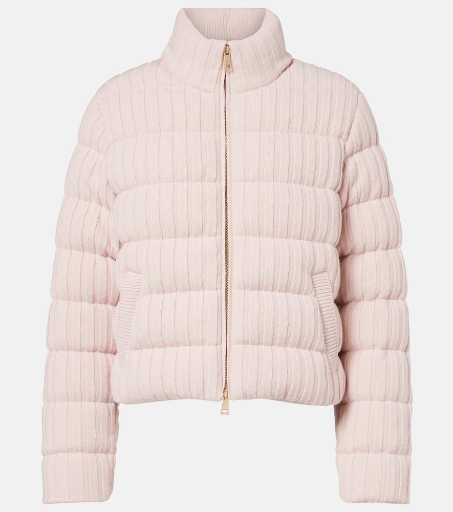 moncler wool and cashmere down cardigan