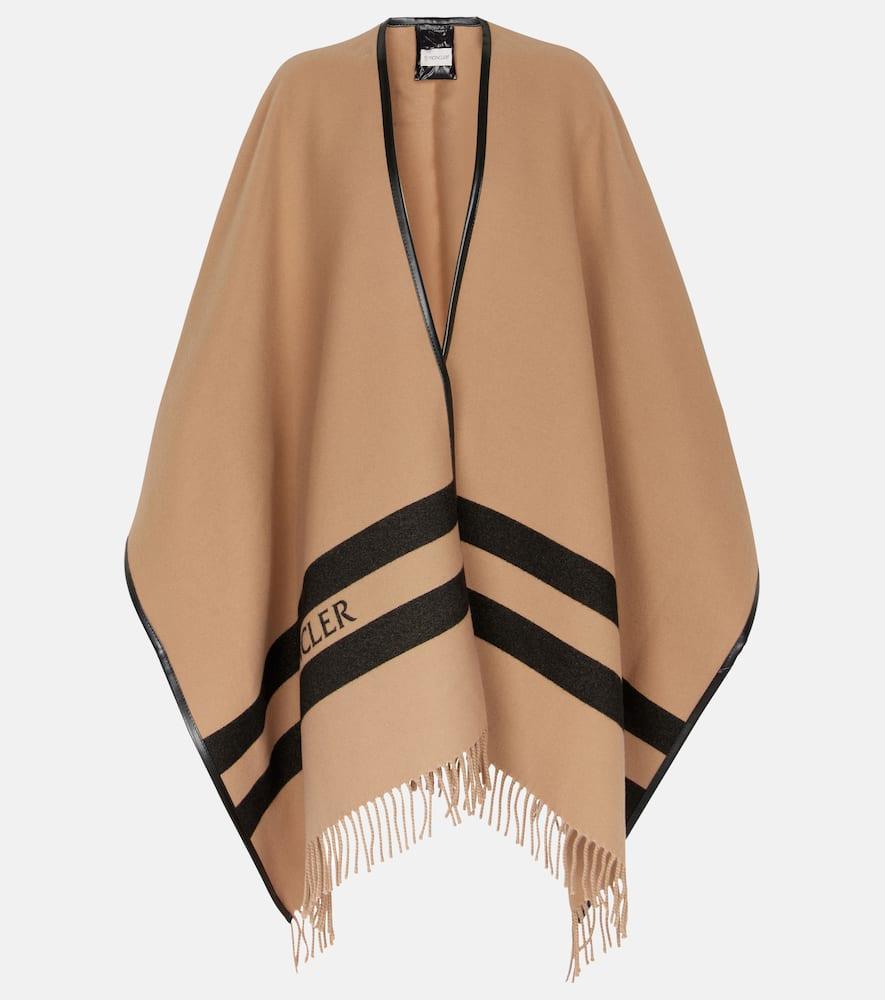moncler wool logo cape