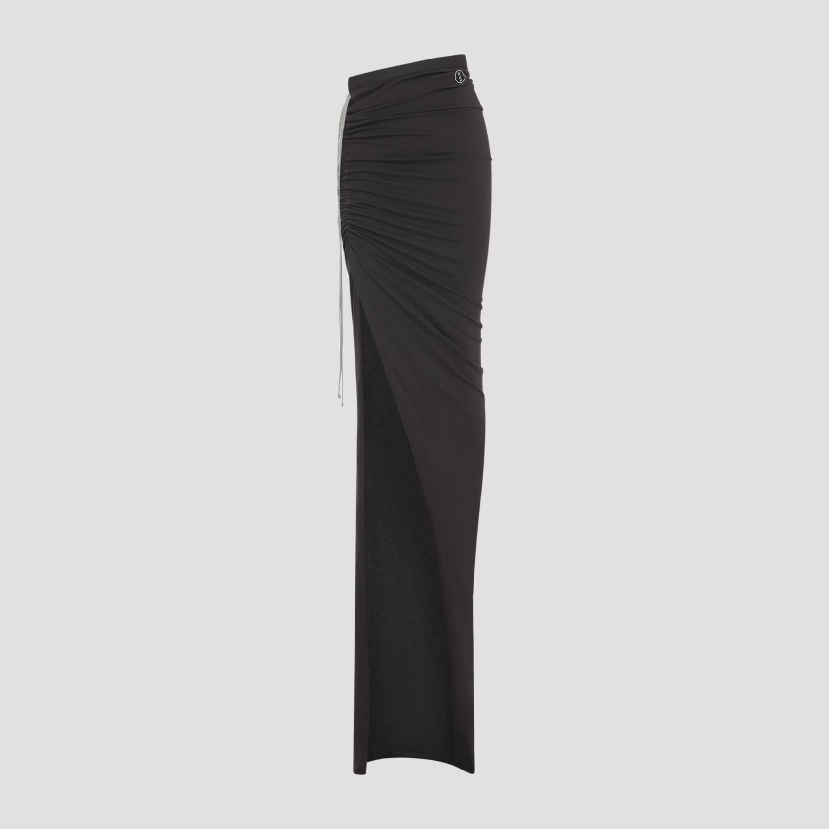 moncler x rick owens adjustable skirt grey cotton - women