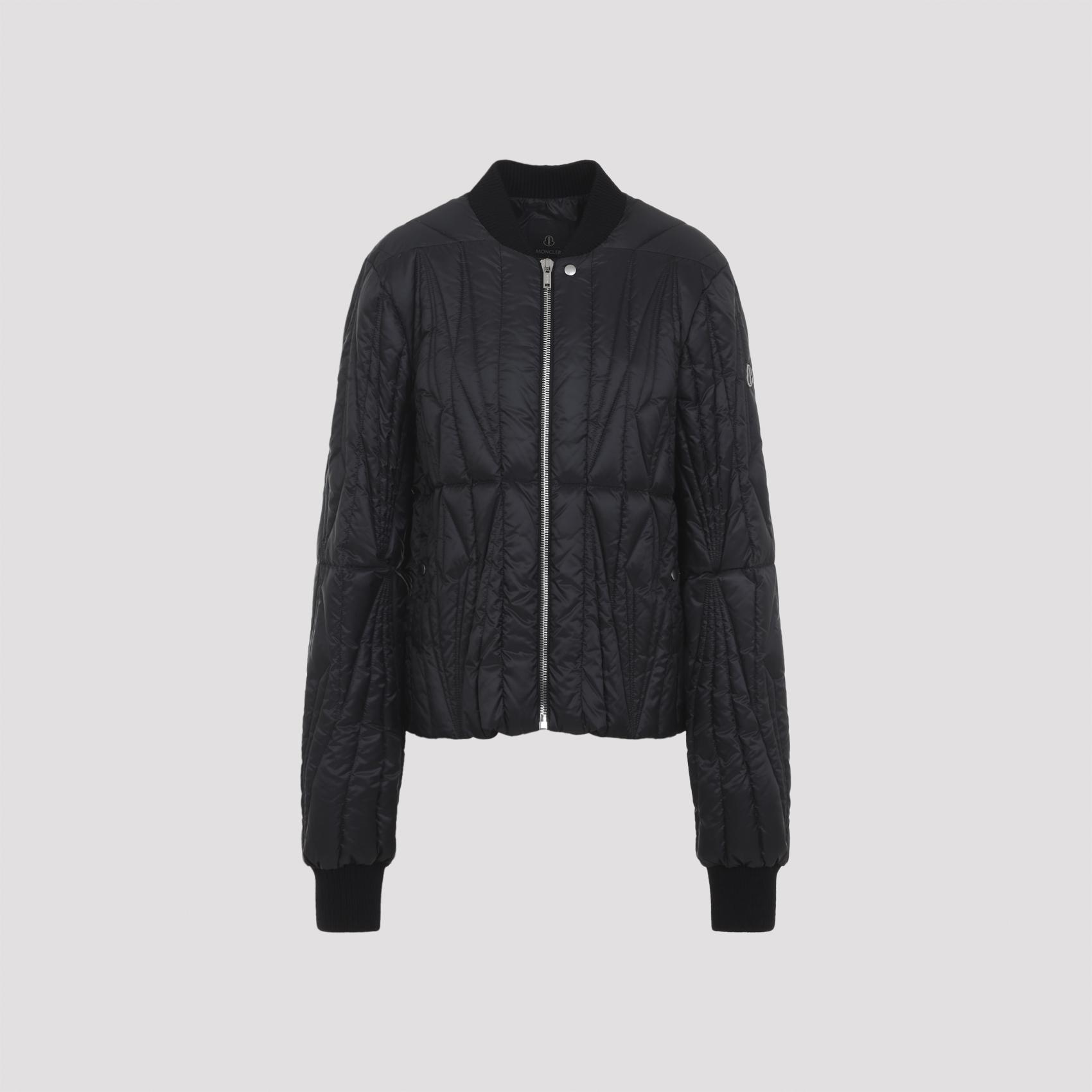 moncler x rick owens geocamo flight jacket black polyester - women