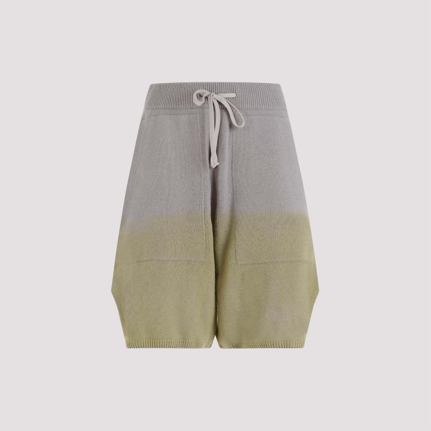 moncler x rick owens long boxers green cashmere pant - women