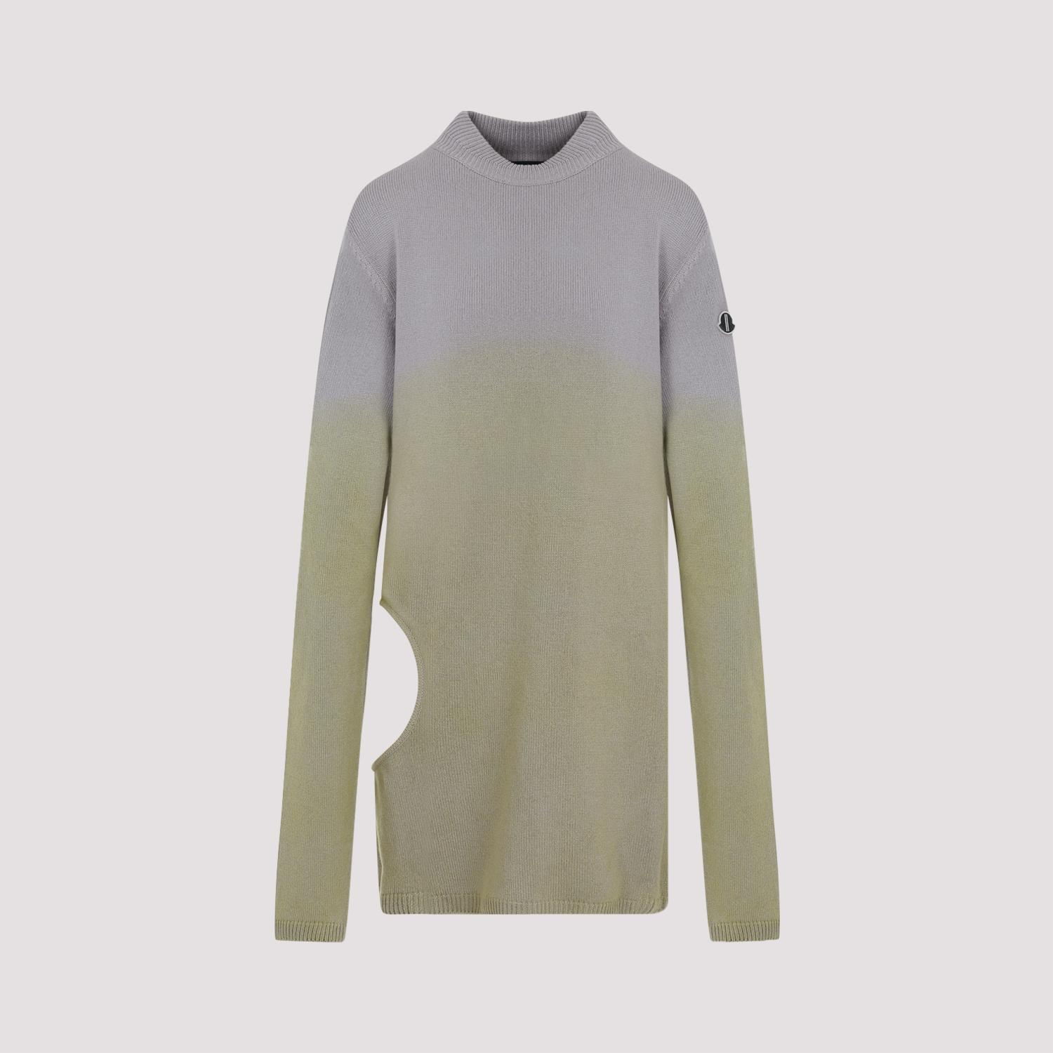 moncler x rick owens subhuman sweatshirt grey cashmere - women