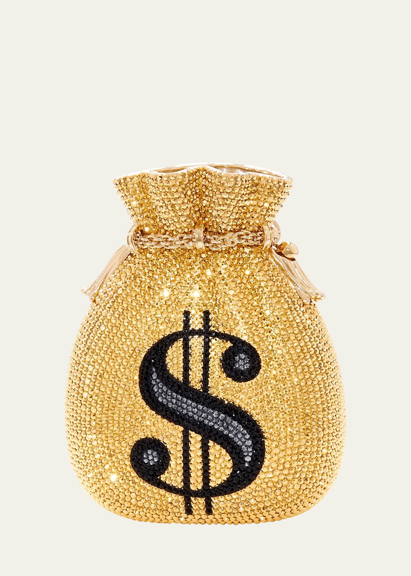 money bags crystal clutch bag