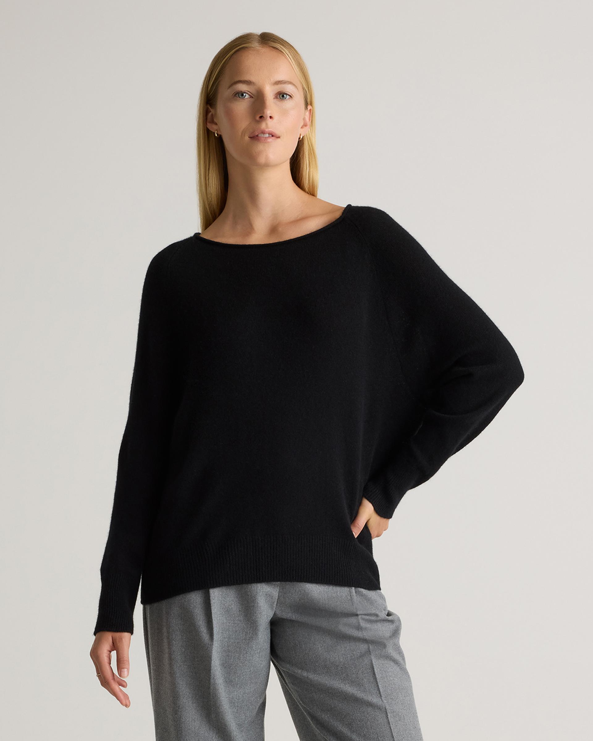 mongolian cashmere boatneck sweater