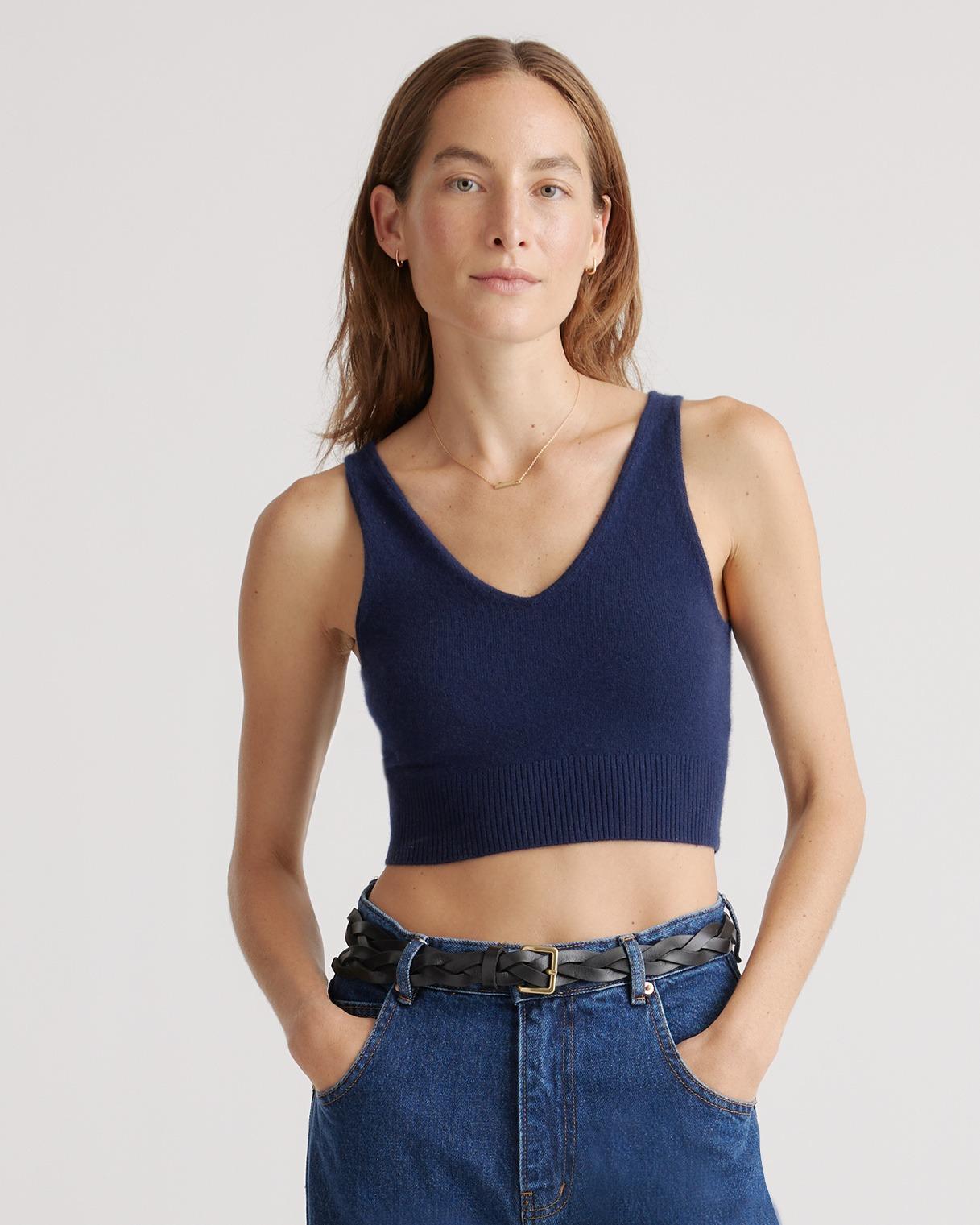 mongolian cashmere cropped tank