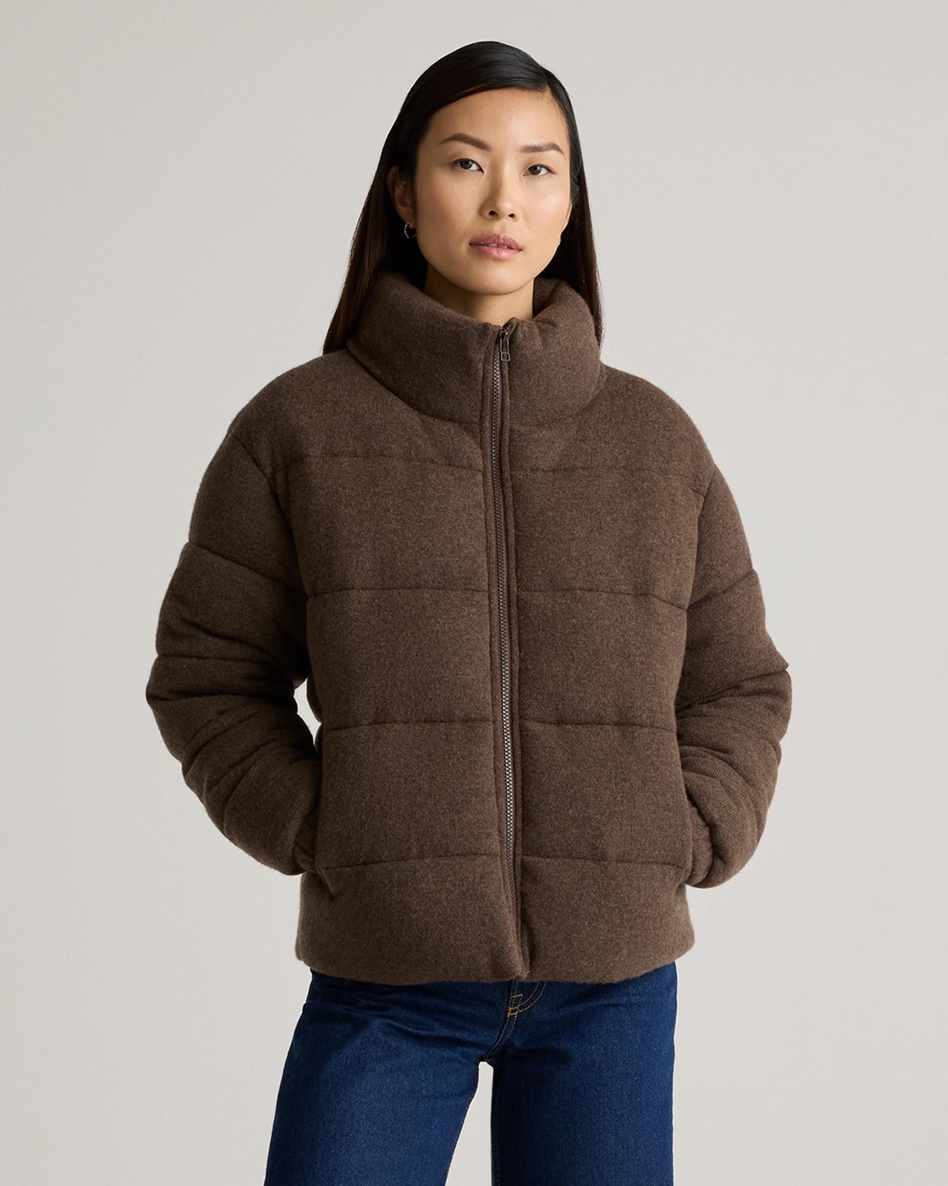 mongolian cashmere puffer jacket