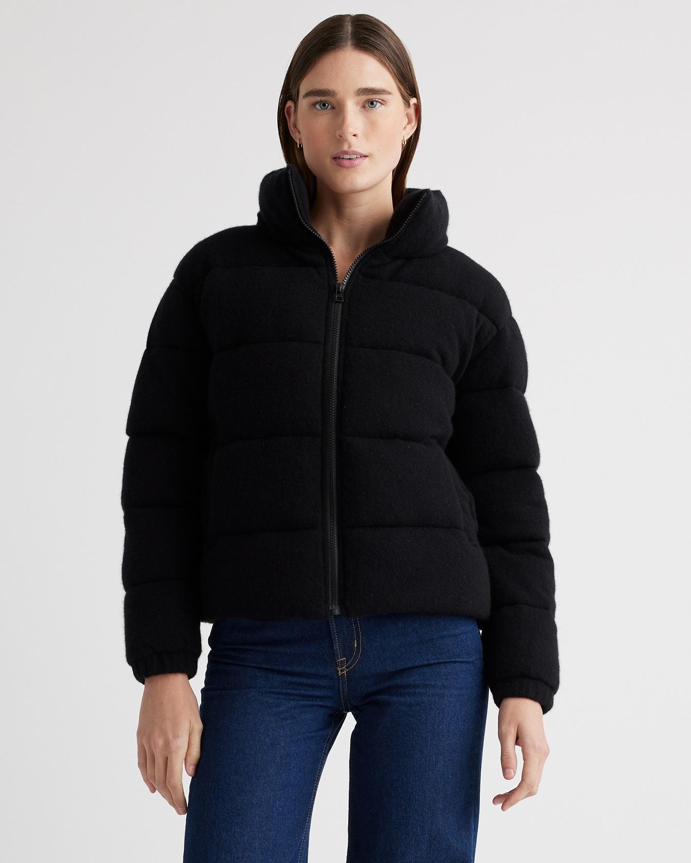 mongolian cashmere puffer jacket