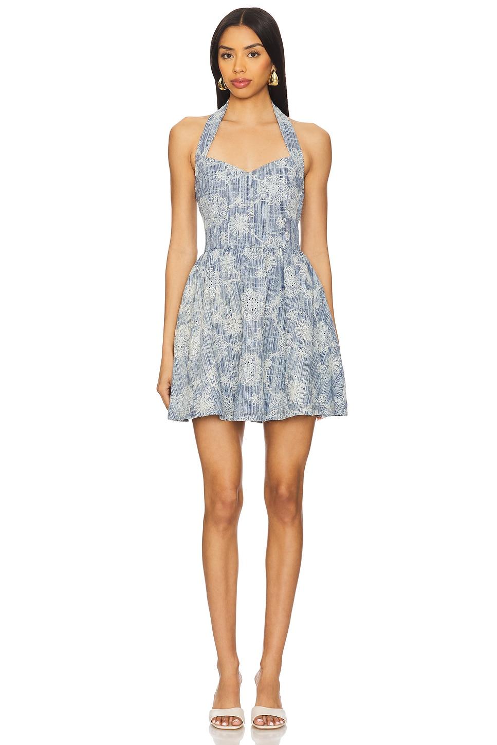 monica halter mini dress