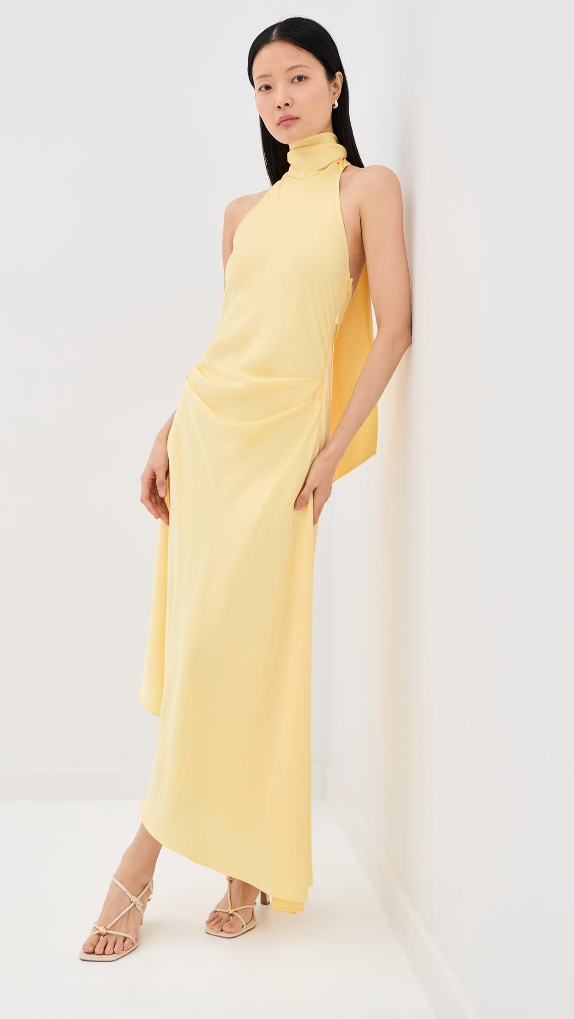 monica satin midi dress