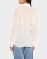 monili-cuff cotton twill gauze slim blouse