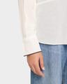 monili-cuff cotton twill gauze slim blouse